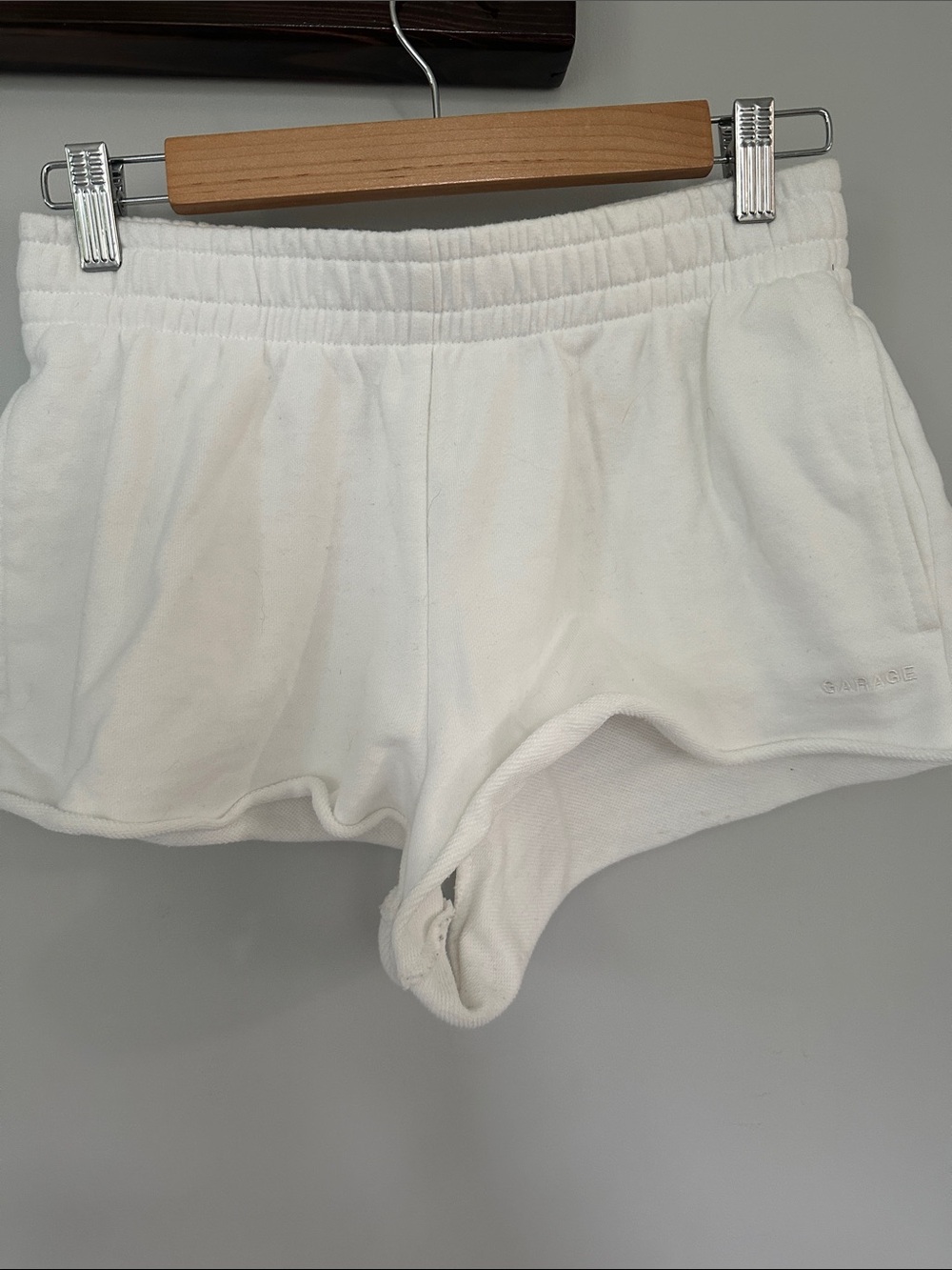 Garage White Women's Athletic Fleece Shorts